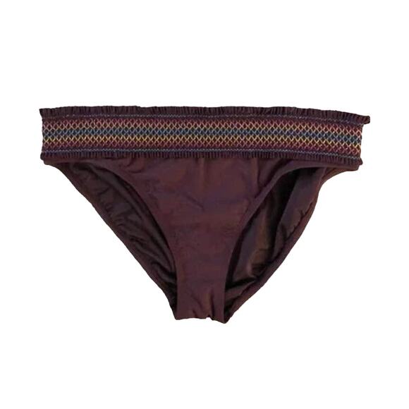 Bleu Rod Beattie AUBERGINE Purple Rainbow Band Bikini Swim Bottom US 14 NWT - Picture 3 of 3